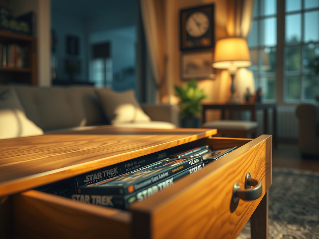 The Sci-Fi DVDs in the Coffee Table Drawer.